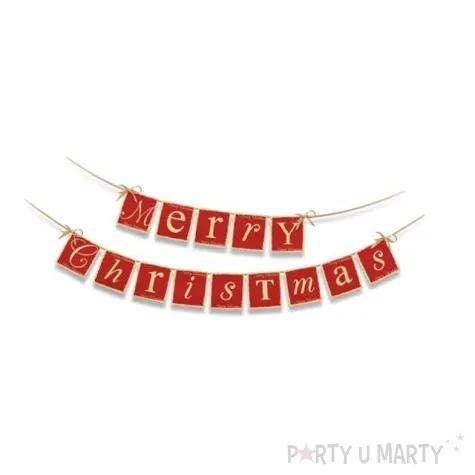baner merry christmas partydeco 14 5 x 220 cm