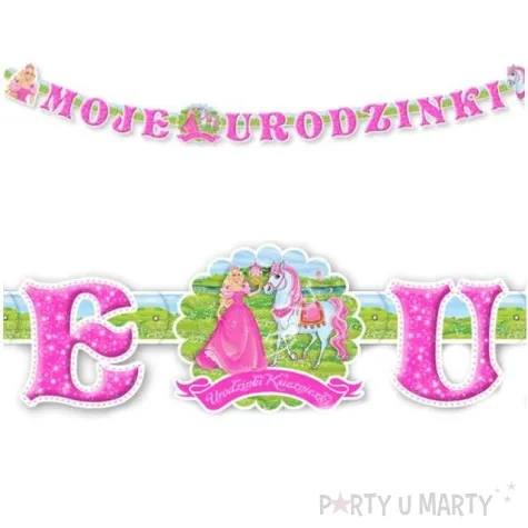 baner moje urodziny mala ksiezniczka dekoracjepolska 236 cm