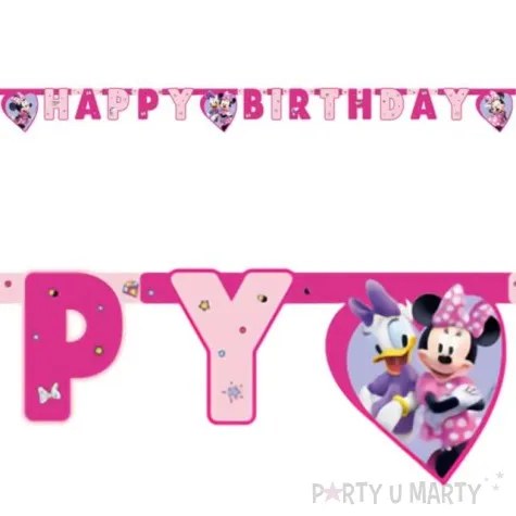 baner myszka minnie happy birthday procos 200 cm