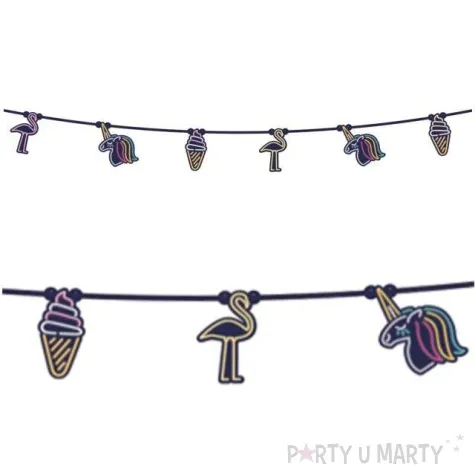 baner neonowe flamingi procos 230 cm