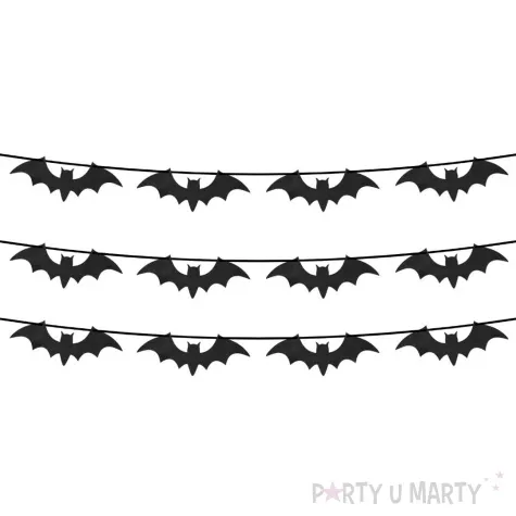 baner nietoperze halloween czarny congee 5 m