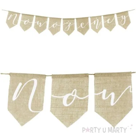 baner nowozency juta partydeco 155 cm