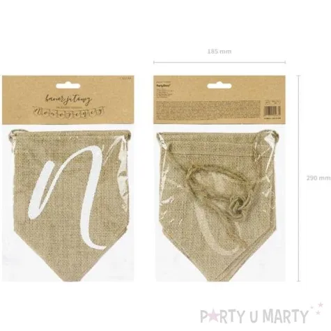 baner nowozency juta partydeco 155 cm