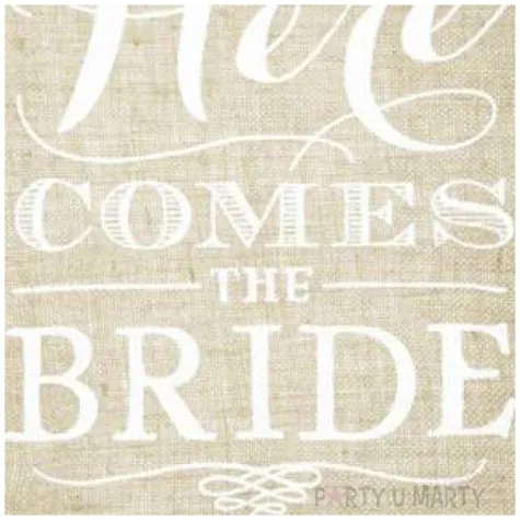 baner panna mloda here comes the bride partydeco