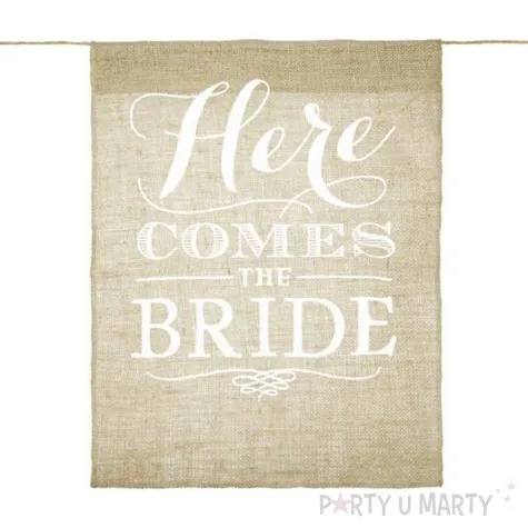 baner panna mloda here comes the bride partydeco