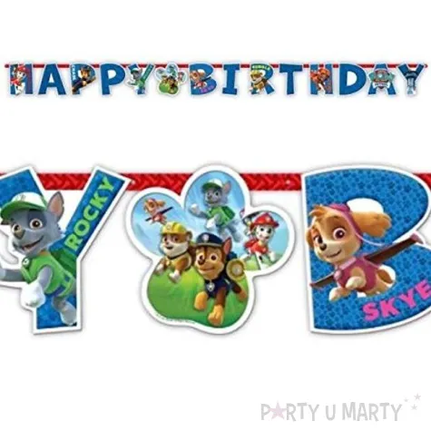 baner paw patrol happy birthday 180 cm