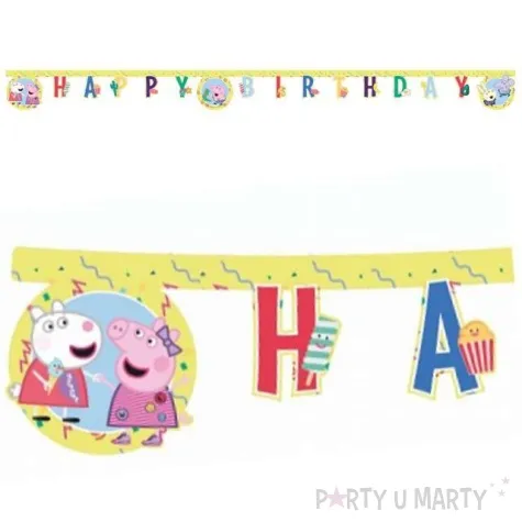 baner peppa pig happy birthday procos 230 cm
