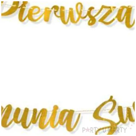 baner pierwsza komunia swieta zloty dekoracjepolska 210 cm