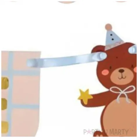 baner roczek mis i balonik partydeco 1 6 m