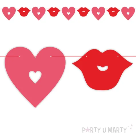 baner serca i usta czerwono rozowy 2 2 m