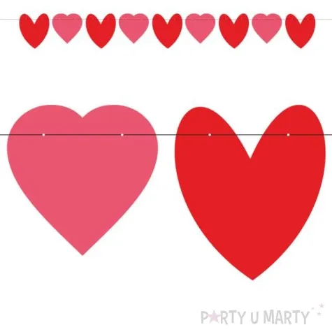 baner serca mix czerwono rozowy 2 2 m