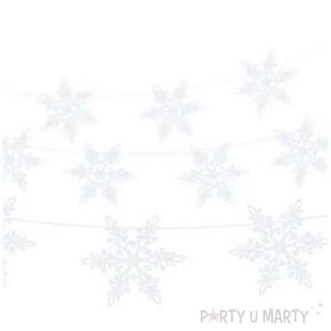 baner sniezynki 155 cm biala