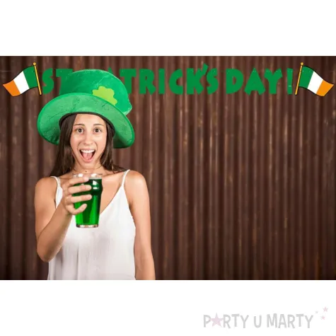 baner st patricks day irlandzka flaga zielony 2 2 m