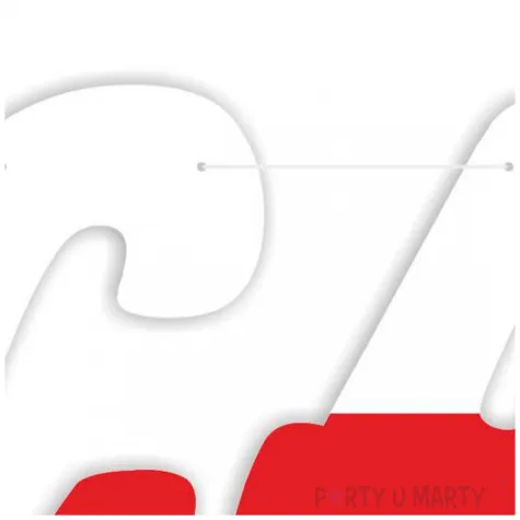 baner strefa kibica pilka bialo czerwony 2 2 m