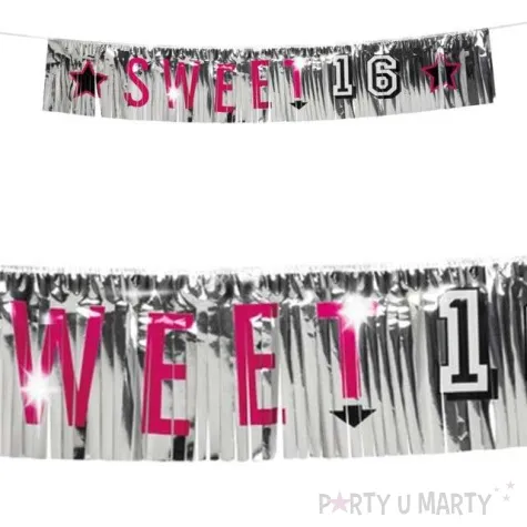 baner sweet 16 urodziny boland 150 cm