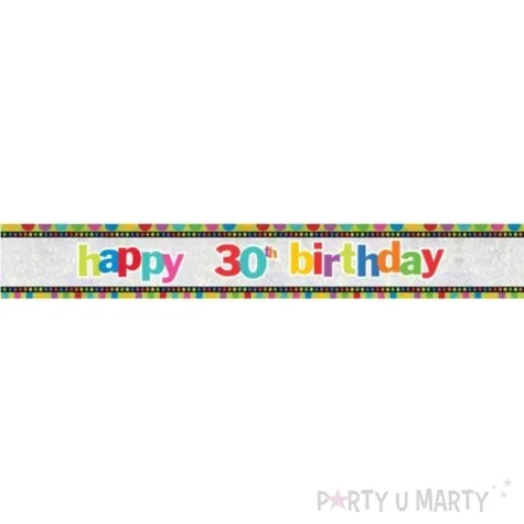 baner tasma happy 30th birthday 12 6 x 270 cm