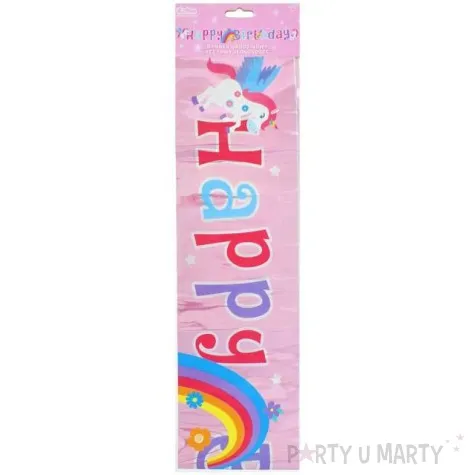 baner tasma teczowy jednorozec godan 183 cm