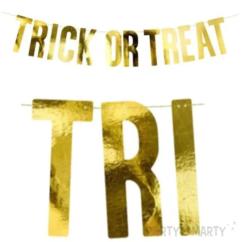 baner trick or treat partydeco zloty 80 cm