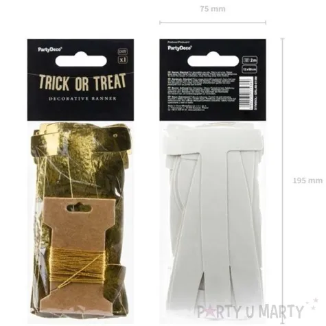 baner trick or treat partydeco zloty 80 cm