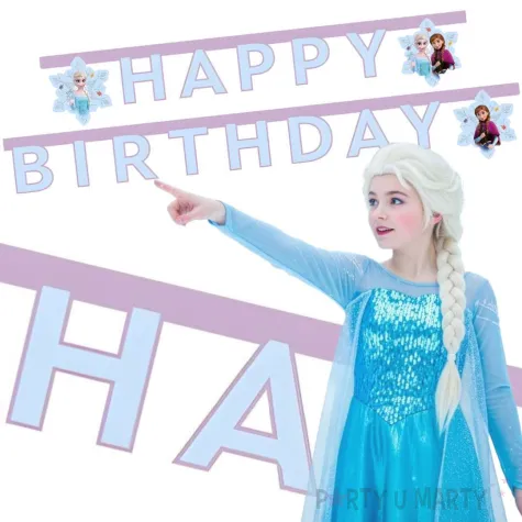 baner urodzinowy kraina lodu elsa i anna frozen 200 cm