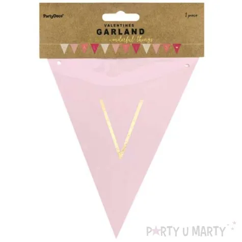 baner walentynki valentines rozowy partydeco 2 1m