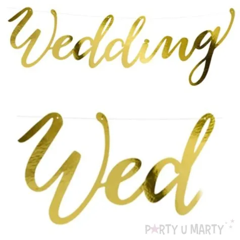 baner weding partydeco zloty 45 cm