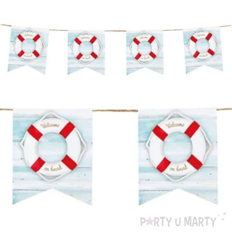 baner welcome on board kolo ratunkowe blekitny boland 400 cm