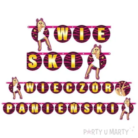 baner wieczor panienski 200 cm