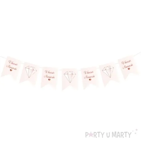 baner wieczor panienski choragiewki rozowy partypal 250 cm