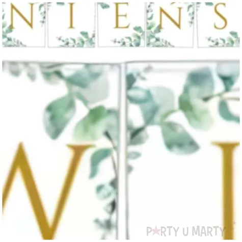 baner wieczor panienski listki bialy partycollection 3 5 m