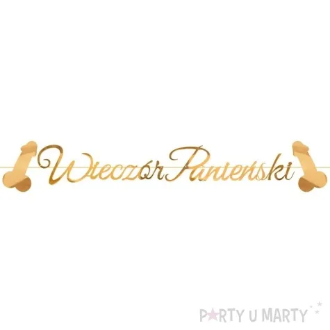 baner wieczor panienski peniski zloty dekolo 250 cm