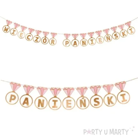 baner wieczor panienski pierscionki partydeco 250 cm