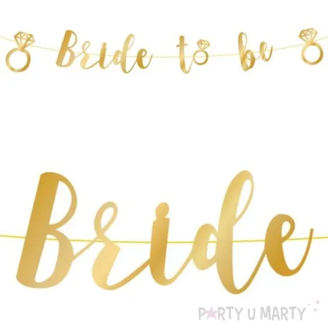 baner wieczor panienski pierscionki zloty partypal 150 cm