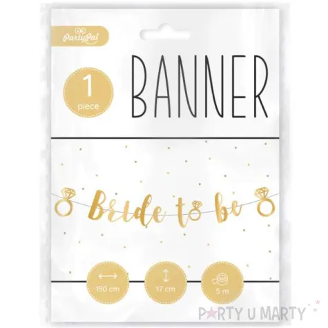 baner wieczor panienski pierscionki zloty partypal 150 cm