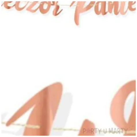 baner wieczor panienski rozowe zloto dekoracjepolska 130 cm