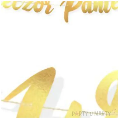 baner wieczor panienski zloty dekoracjepolska 130 cm