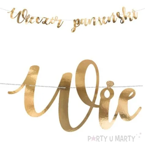 baner wieczor panienski zloty partydeco 150 cm