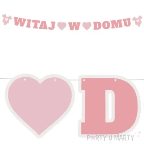 baner witaj w domu girl rozowy godan 2 8 m