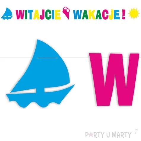 baner witajcie wakacje mix kolor 2 8 m