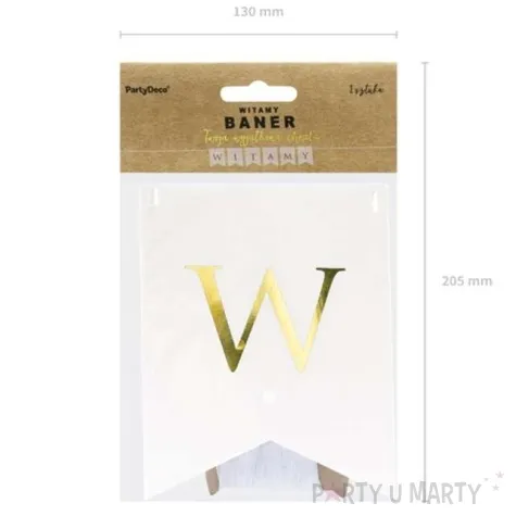 baner witamy partydeco bialy 80 cm