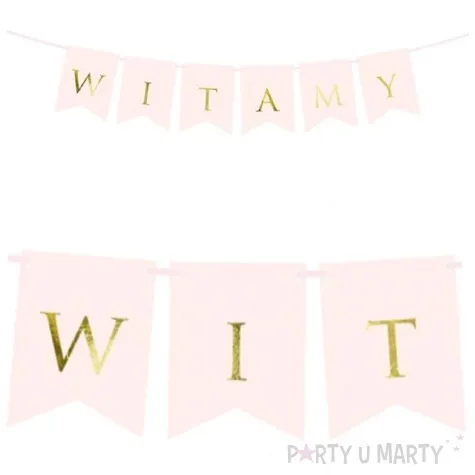 baner witamy partydeco rozowy jasny 80 cm
