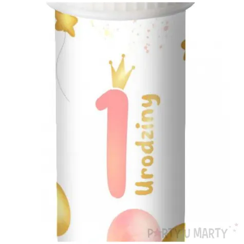 banki mydlane 1 urodziny baloniki rozowy jasny