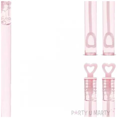 banki mydlane serduszko rozowy partydeco 4ml 6 szt