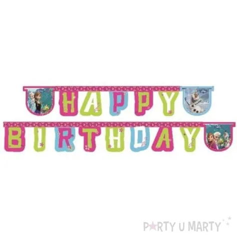 banner happy birthday frozen 230 cm