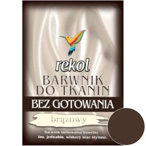 barwnik do tkanin bez gotowania brazowy rekol 15 g