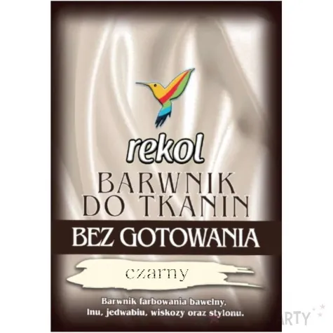 barwnik do tkanin bez gotowania czarny rekol 15 g