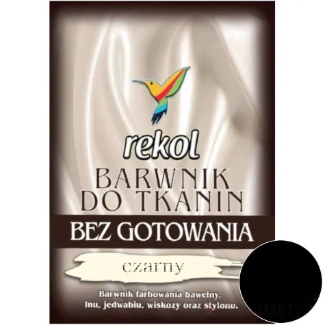 barwnik do tkanin bez gotowania czarny rekol 15 g