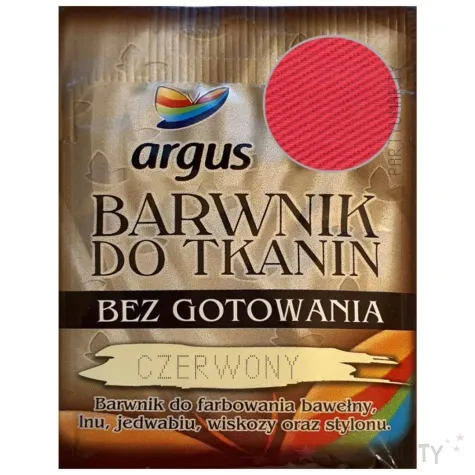 barwnik do tkanin bez gotowania czerwony argus 15 g