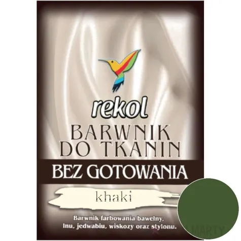 barwnik do tkanin bez gotowania khaki rekol 15 g