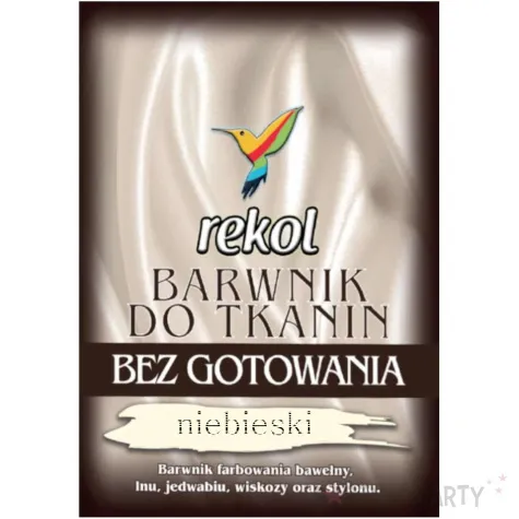 barwnik do tkanin bez gotowania niebieski rekol 15 g